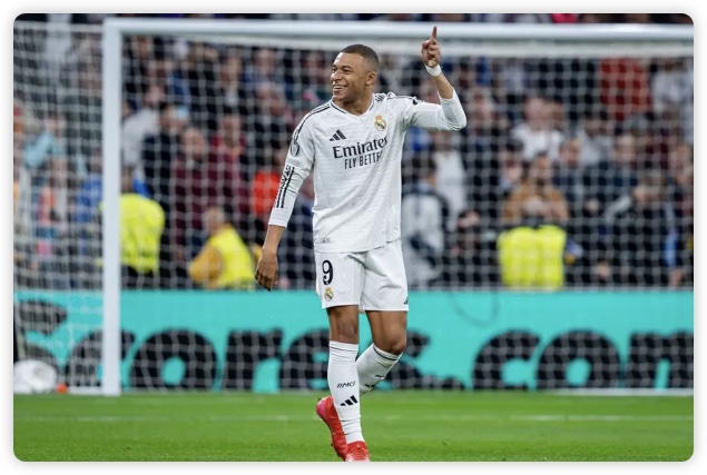 姆巴佩戴帽哈兰德伤缺 皇马3-1曼城总分6-3进16强